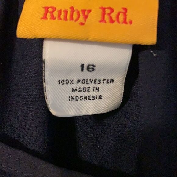 Ruby Rd Size 16 navy blue blouse - Picture 5 of 9